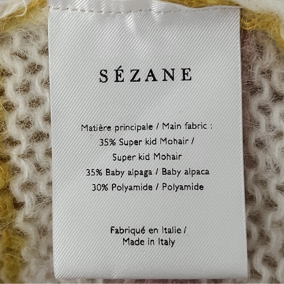 🚫Sold🚫 Sezane Sweater Striped Jumper Cream BNWT - Picture 9 of 9